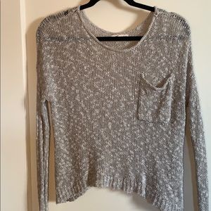 Hollister Neutral gray/cream sweater